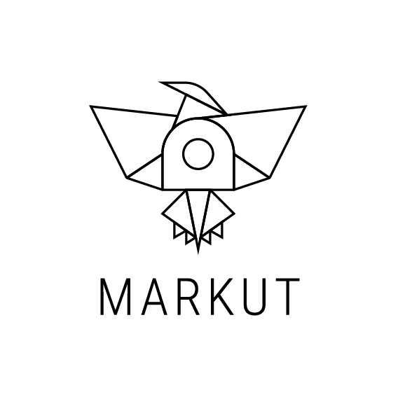 Markut Siyah Çizgisel Logosu, PNG Formatında