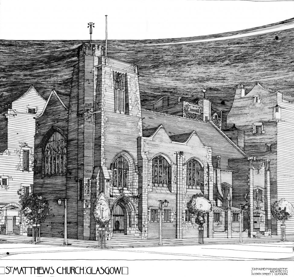 Glasgow'daki Queen's Cross Kilisesi, 1897'de Mackintosh tarafından tasarlandı. Kilise şu anda Charles Rennie Mackintosh Society'nin merkezi.