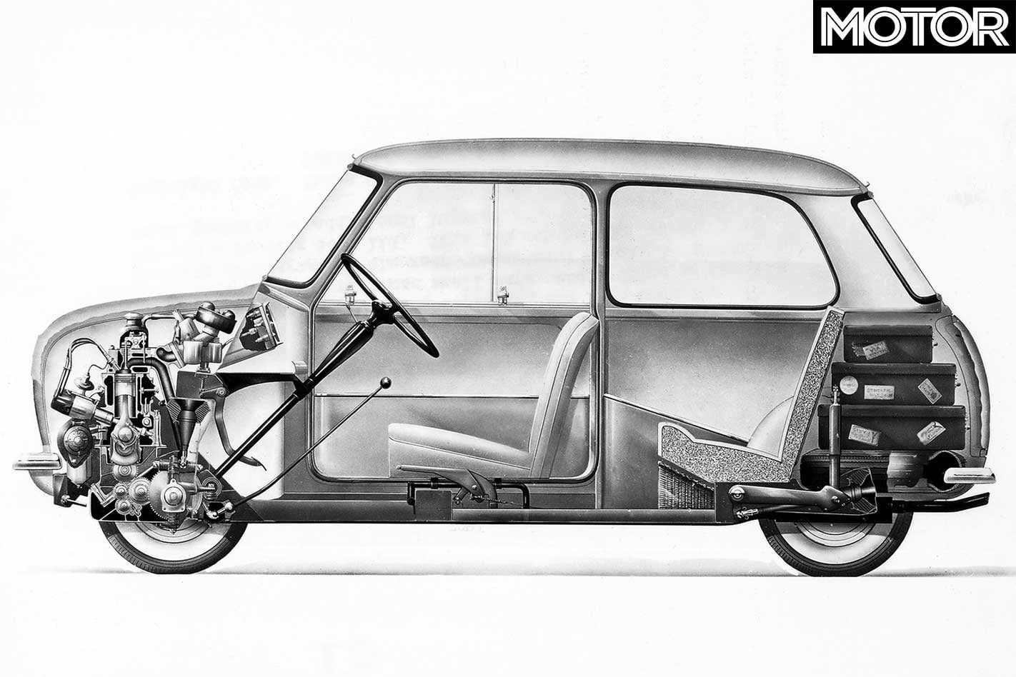 1966 Morris Mini Cooper S Kesit