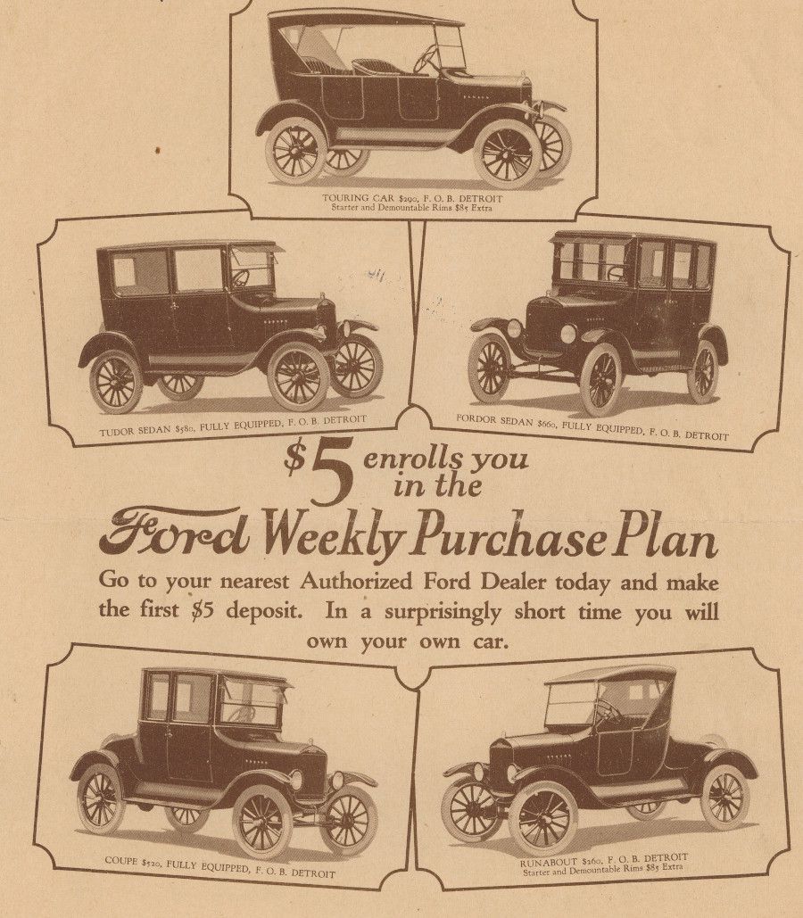 Ford Model T 1925 reklam broşürü