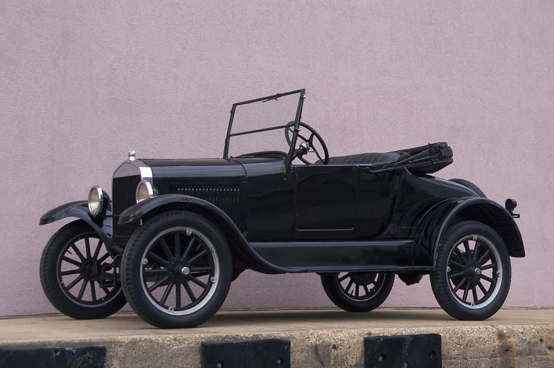 Ford Model T siyah perspektif