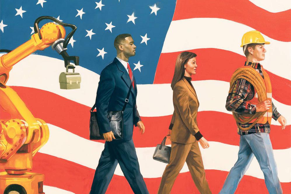 Amerikan Rüyası, Bayrak, Sanayi, İş adamı, İş Kadını, İşçi