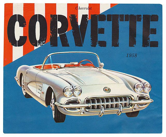 Chevrolet Corvette, 1958, Sportif Corvette, araba illustrasyonu